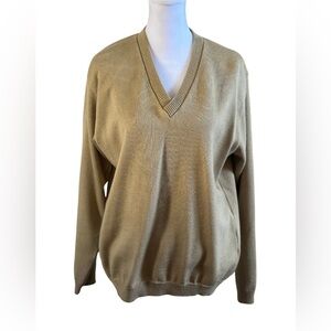 Victoria Uniforms Tan V-Neck Pullover Sweater